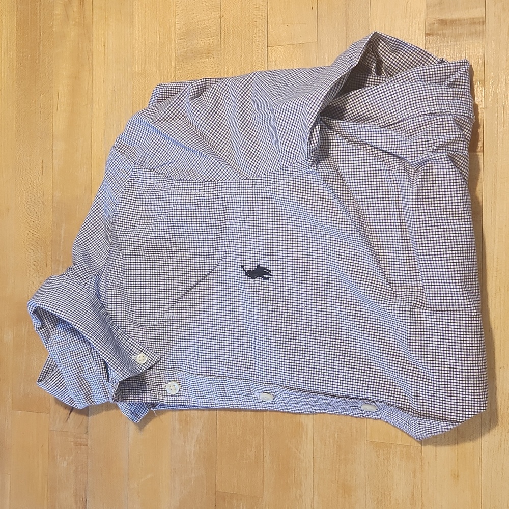 Ralph Lauren Boys 14/16 long sleeve button down. Purple and black